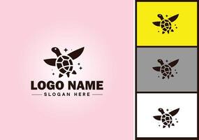 Turtle logo vector art icon graphics for company brand tortoise icon Turtle logo template