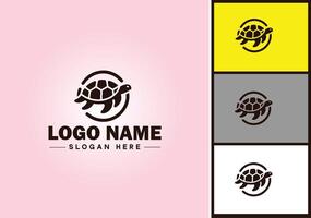 Turtle logo vector art icon graphics for company brand tortoise icon Turtle logo template