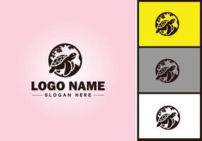 Turtle logo vector art icon graphics for company brand tortoise icon Turtle logo template