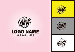 Turtle logo vector art icon graphics for company brand tortoise icon Turtle logo template