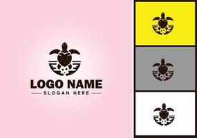 Turtle logo vector art icon graphics for company brand tortoise icon Turtle logo template