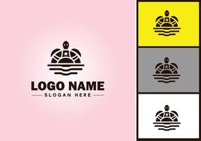 Turtle logo vector art icon graphics for company brand tortoise icon Turtle logo template