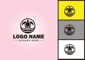 Turtle logo vector art icon graphics for company brand tortoise icon Turtle logo template