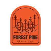 logo badge template for nature lovers forest outdoor vector icon symbol illustration