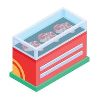 Products Racks Isometric Icon vector