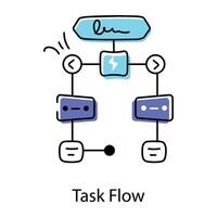 Doodle Icons Depicting Work Processes vector