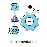 Doodle Style Workflow Icon vector