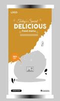 Food restaurant social media cover template vector