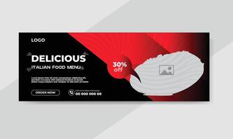 Fast food restaurant business marketing social media post vector