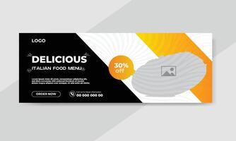 Fast food restaurant business marketing social media post vector