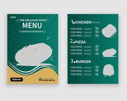 Vector menu template for restaurant and cafe
