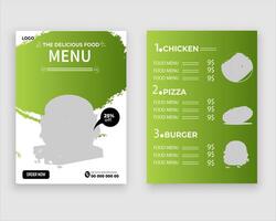 Vector menu template for restaurant and cafe