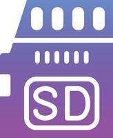 icono de vector de tarjeta sd