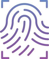 Fingerprint Scan Vector Icon