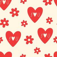 Minimalist seamless pattern for Valentine's Day vector