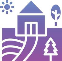 Village Landscape Vector Icon