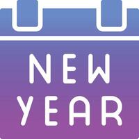 nuevo año calendario vector icono