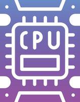 icono de vector de cpu