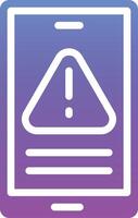 Mobile Warning Vector Icon