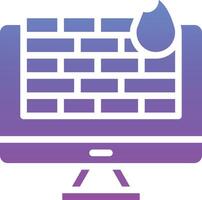 Computer Firewall Vector Icon