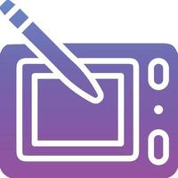 icono de vector de tableta de dibujo