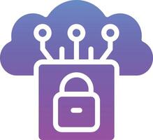 Cloud security Vector Icon