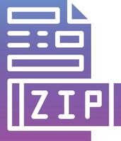 icono de vector de archivo zip