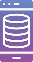 Smartphone Database Vector Icon