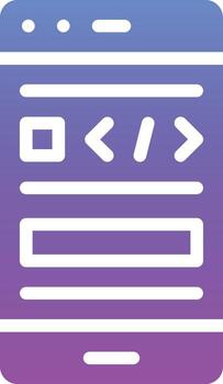 Smartphone Coding Vector Icon