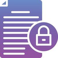 icono de vector de seguridad de documento