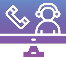 Online Call Center Vector Icon