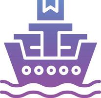 Worldwide Shipping Boat Vector Icon