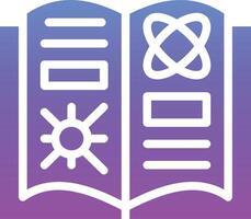 Chemistry Open Book Vector Icon