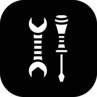 Screwdriver and Wrench Vector Icon