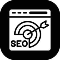 seo objetivo vector icono