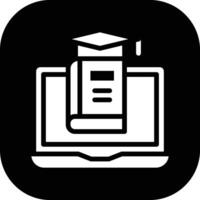 icono de vector de educación en línea