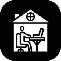 Working at Home Vector Icon