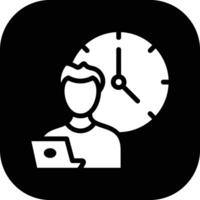 icono de vector de horas de trabajo