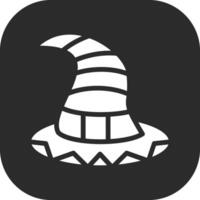 icono de vector de sombrero de bruja