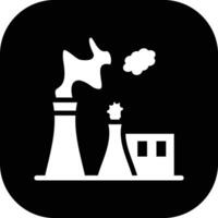 icono de vector de contaminación de chimenea