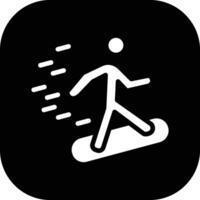 Snowboard Race Vector Icon