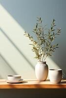 AI generated ceramic cup and planter, photo