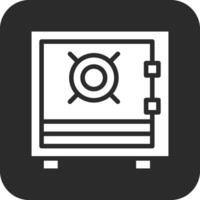 icono de vector de caja fuerte