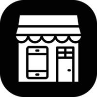 icono de vector de tienda móvil