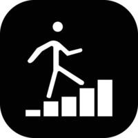 Person Climbing Stairs Vector Icon