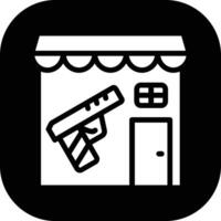 pistola tienda vector icono