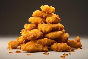 AI generated Textures in Harmony The Aesthetics of Hyper-Real Chicken Nuggets photo
