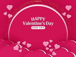 Valentinstag Tag, Hintergrund, Februar 14. Vektor Abbildungen von Liebe, zum Postkarte, Karte, Raum zum Text. video