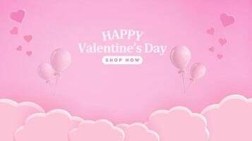Valentijn dag, achtergrond, februari 14. vector illustraties van liefde, voor ansichtkaart, kaart, ruimte voor tekst. video