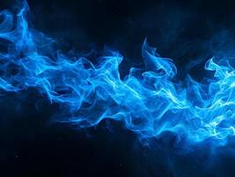 AI generated Light blue and white gradient fire background on black background. High quality. AI Generative photo